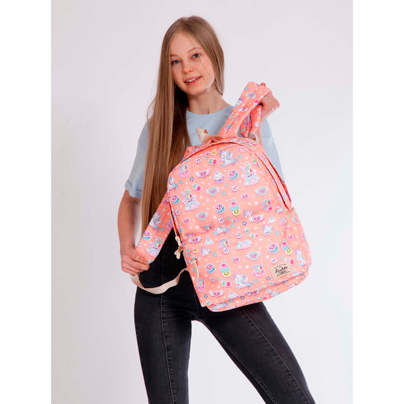 Kaukko Nature Kız Çocuk Somon Unicorn Sırt Çantası