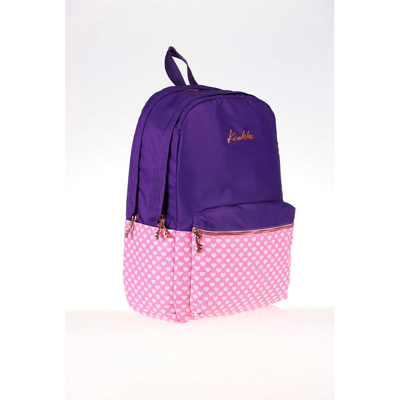 Kaukko Soft Stripe Mor Kız Çocuk Sırt Çantası