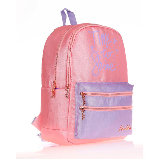 Kaukko Sparkle Duble Kız Çocuk Somon Sırt Çantası