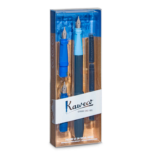Kaweco Perkeo Mavi Kaligrafi Seti - Sanatsal Yazı ve Hobi Başlangıç Seti