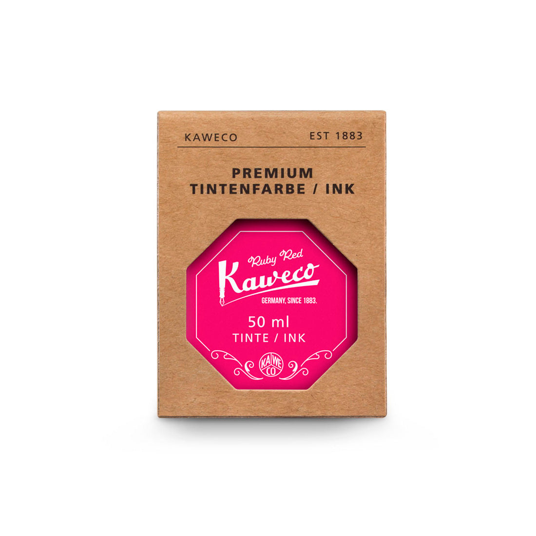 Kaweco Şişe Mürekkep Yakut Kırmızı 50 ml - Dolma Kalem ve Kaligrafi İçin