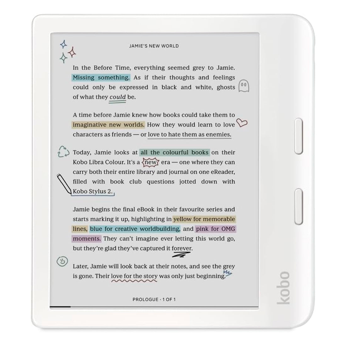 Kobo Libra Colour E-Rdr, Beyaz