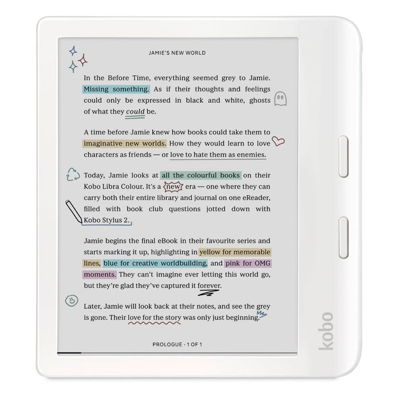 Kobo Libra Colour E-Rdr, Beyaz