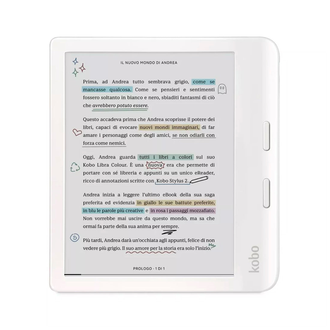 Kobo Libra Colour E-Rdr, Beyaz