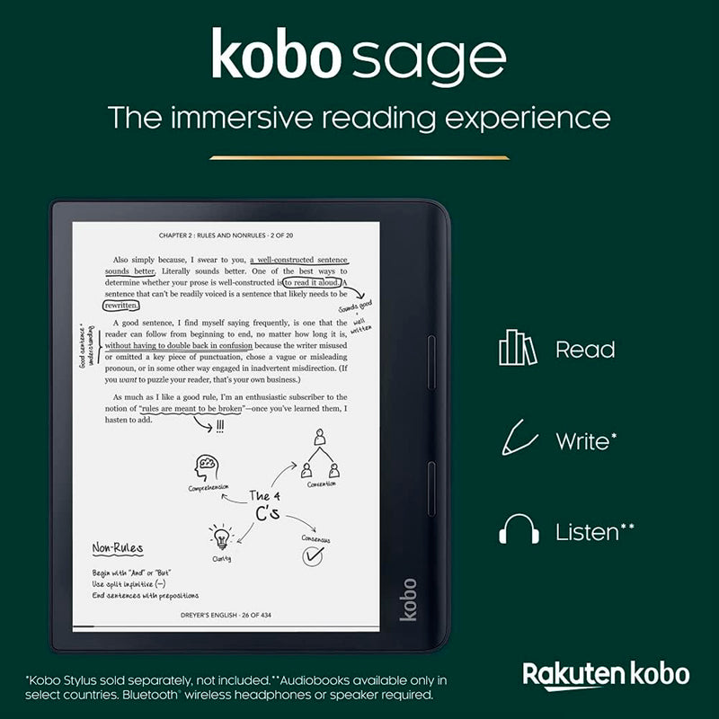 Kobo Sage E-rdr Siyah Okuma Cihazı N778