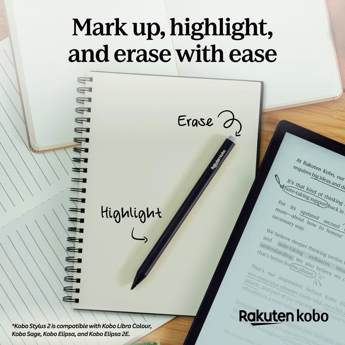 Kobo Stylus 2 Pen Siyah