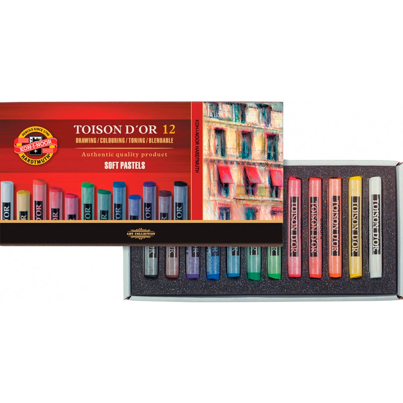 Koh I Noor Toison D'or Soft 12'li Pastel Boya - Sanatsal Çizim, Resim ve Hobi Malzemesi