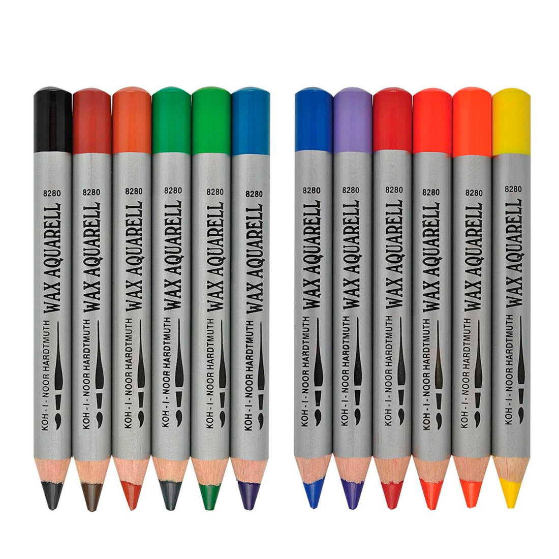 Koh I Noor Wax Aquarell 12'li Pastel Kalem Seti - Suluboya Etkili Sanatçı Çizim ve Boyama Seti