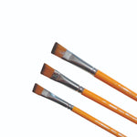 Kosida Kısa Sap Verev Sentetik Fırça No:1-4 - Sanat, Resim ve Akrilik Fırça Seti