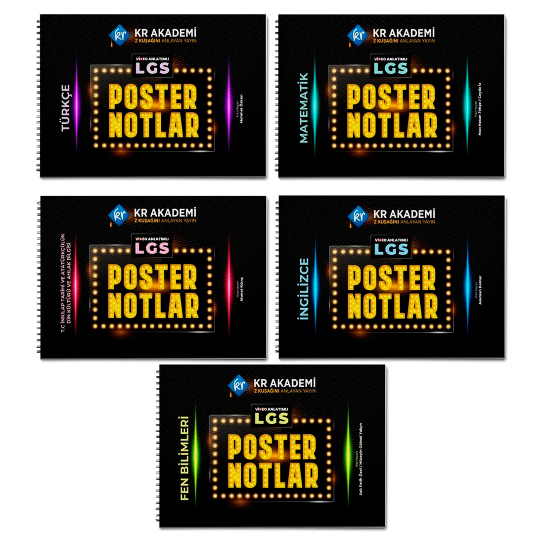 Kr Akademi Yayınları LGS Poster Notlar Seti 5 li