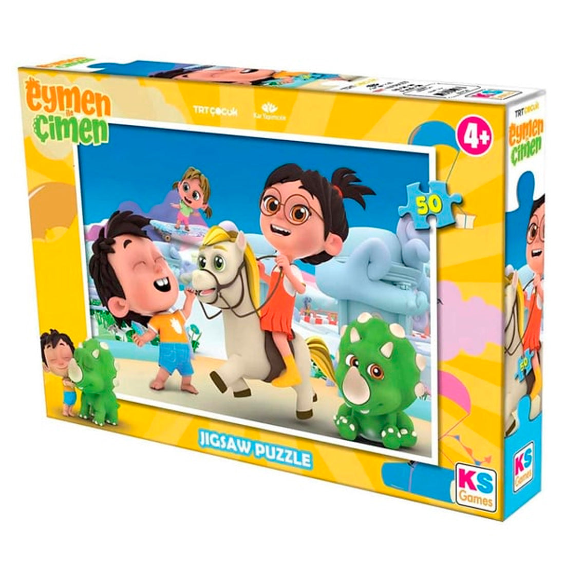 KS Games 50 Parça Eymen İle Çimen Çocuk Puzzle