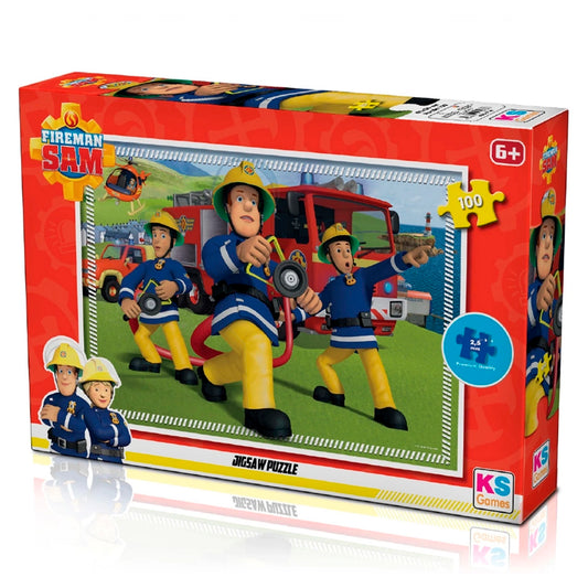 Ks Games Fireman Sam 100 Parça Çocuk Puzzle