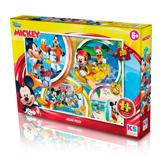 Ks Games Mickey Mouse 200 Parça Çocuk Puzzle
