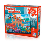 Ks Games Rescue Missions 24 Parça Çocuk Jumbo Puzzle