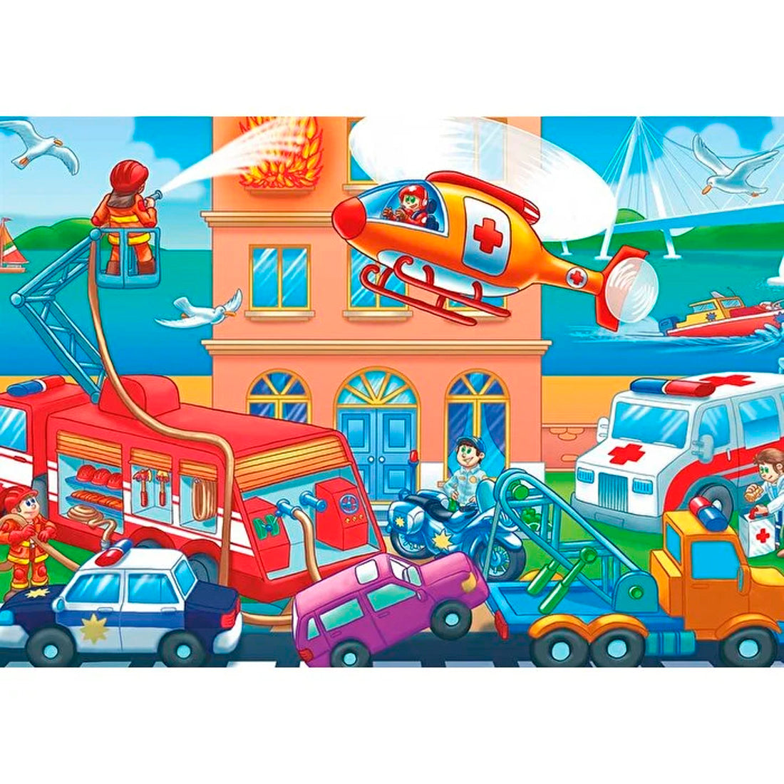 Ks Games Rescue Missions 24 Parça Çocuk Jumbo Puzzle