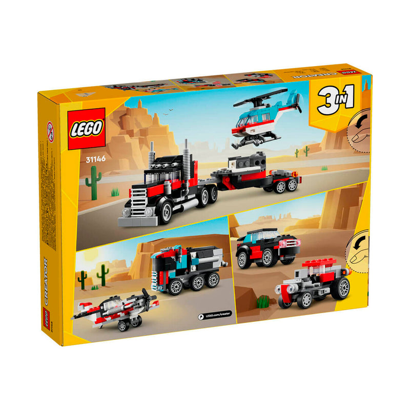 Lego Creator Helikopterli Açık Kasa Kamyon-8 31146