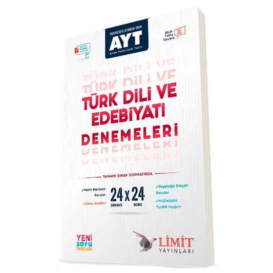 Limit Yayınları 24x24  AYT Türk Dili ve Edebiyatı Deneme