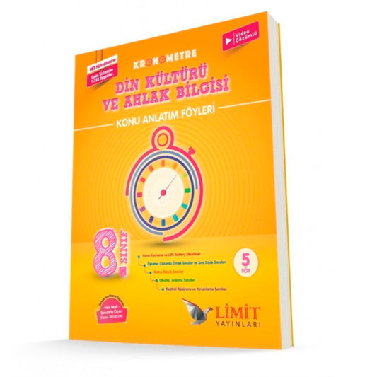 Limit Yayınları 8. Sınıf Din Kültürü ve Ahlak Bilgisi Kronometre Konu Anlatım Föyleri