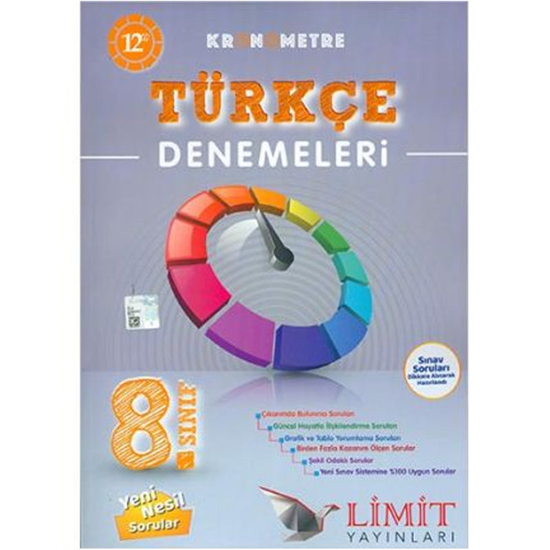 Limit Yayınları 8. Sınıf Türkçe Kronometre 12'li Deneme