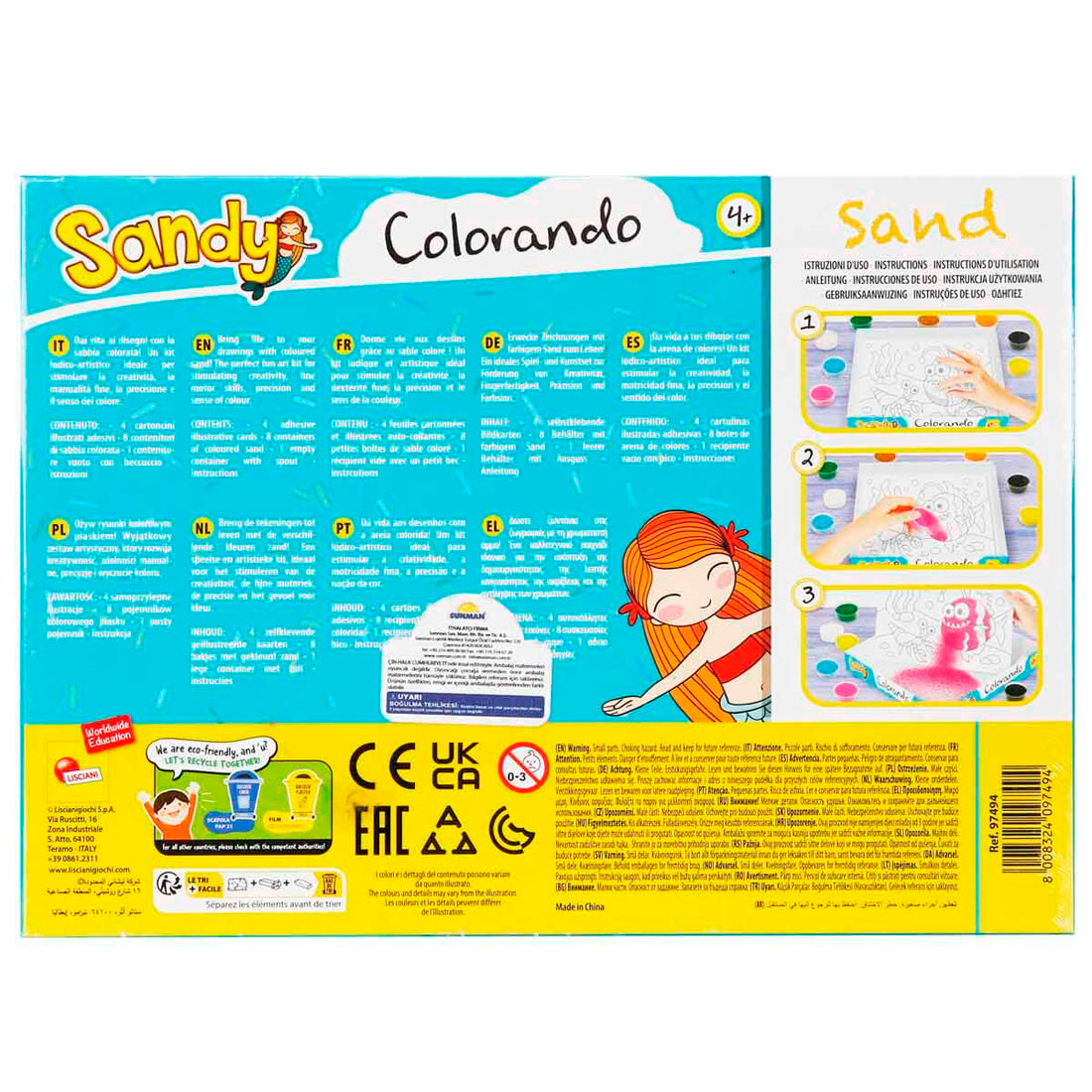 Lisciani Hobi Set Renkli Kum Boyama S01009749