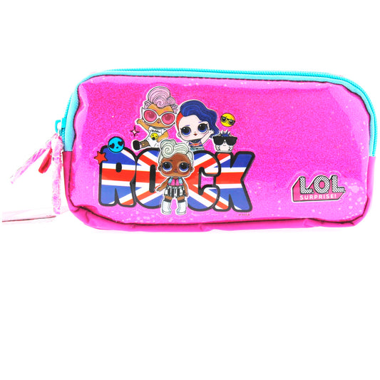 Lol Rock Fuşya Yeşil Kız Çocuk Kalem Çantası