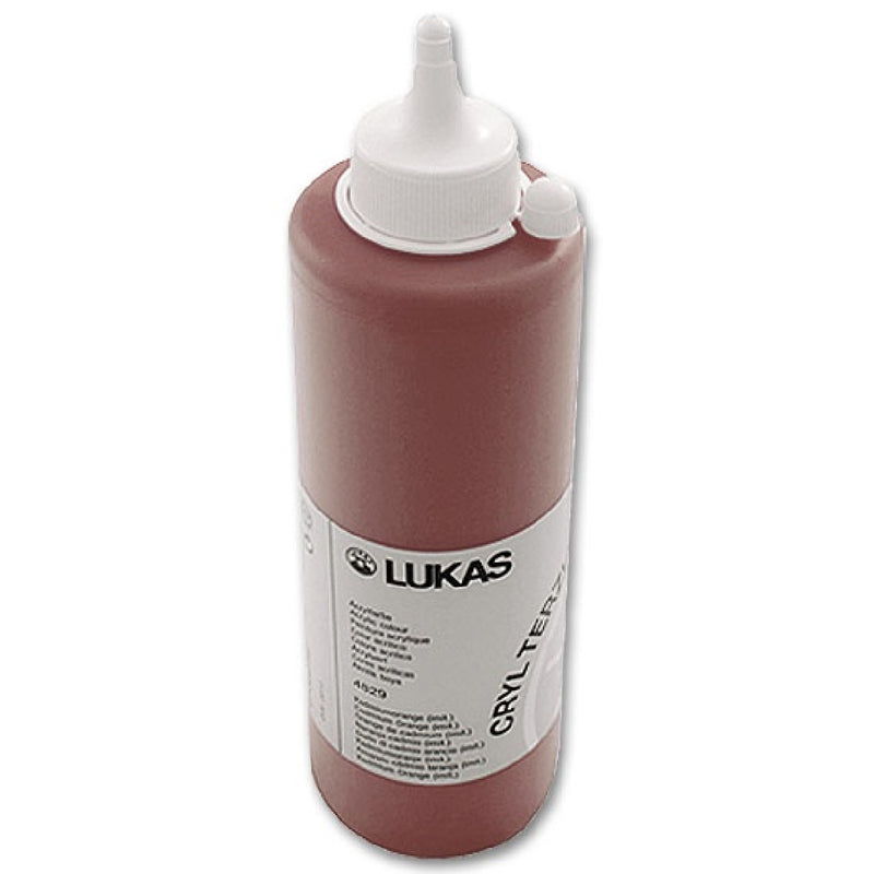 Lukas Cryl Terzia Burnt Sienna 500 ml Akrilik Boya - Sanatçı ve Hobi Kullanımı İçin Yüksek Pigmentli Tuval Boyası