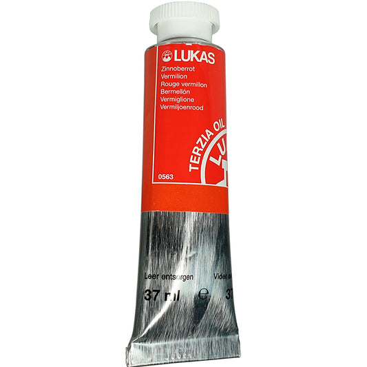 Lukas Terzia Oil Vermilion Kırmızısı 37 ml. Yağlı Boya - Sanatsal ve Profesyonel Resim Boyası
