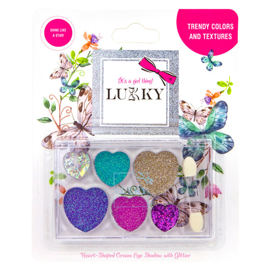 Lukky 6 Renkli Kalp Şekilli Göz Fari Paleti Ve Fırçası