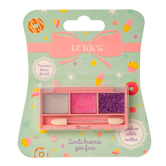 Lukky Beyaz,Mor,Pembe Renkli Göz Farı Jeli Parıltısı 3G