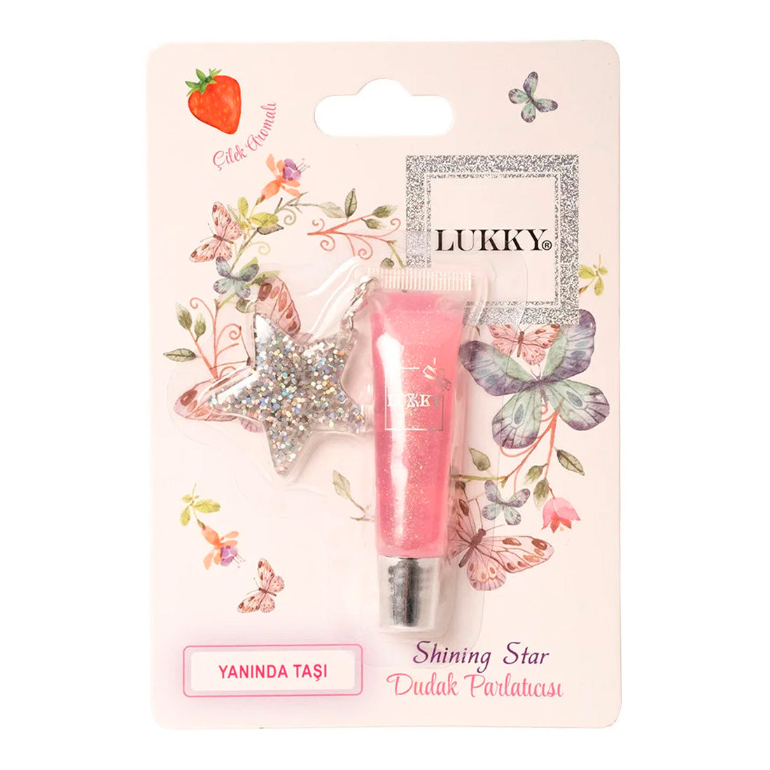 Lukky Çilek Aromalı Lila Ruj