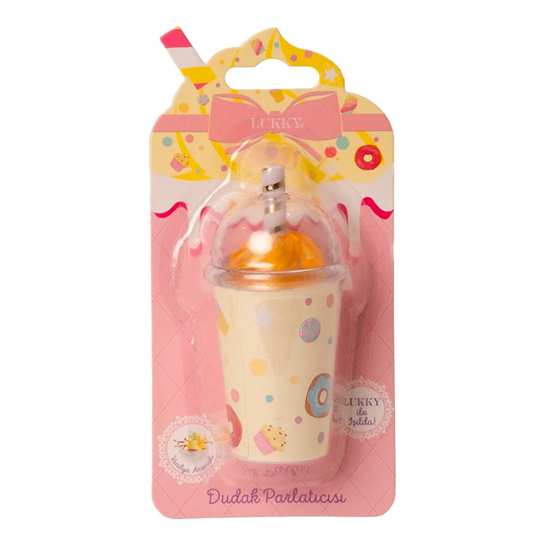 Lukky Cupcake Şekilli Dondurma Aromalı Sarı Dudak Kremi