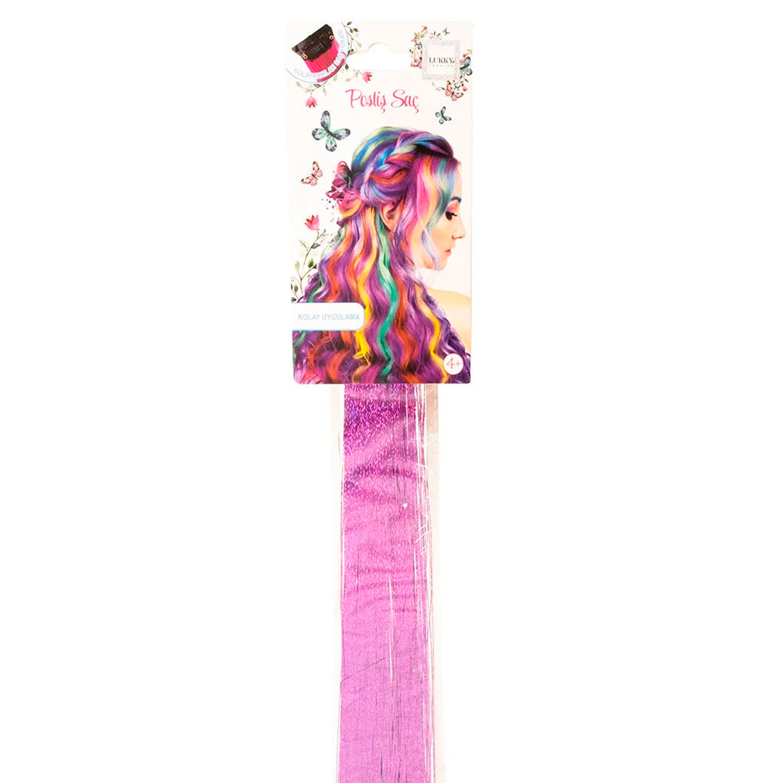 Lukky Mor Renkli 60 Cm Saç Tokası