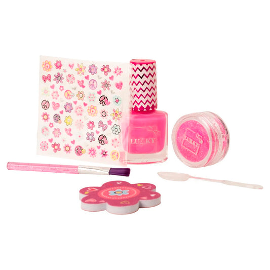 Lukky Pembe Soyulabilir Tırnak Tasarım Seti