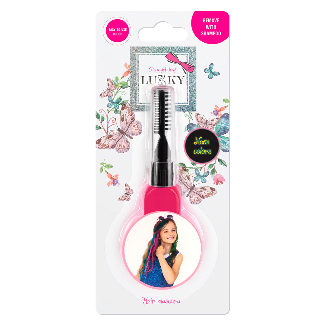 Lukky Saç Boyama Maskarası Neon Pembe