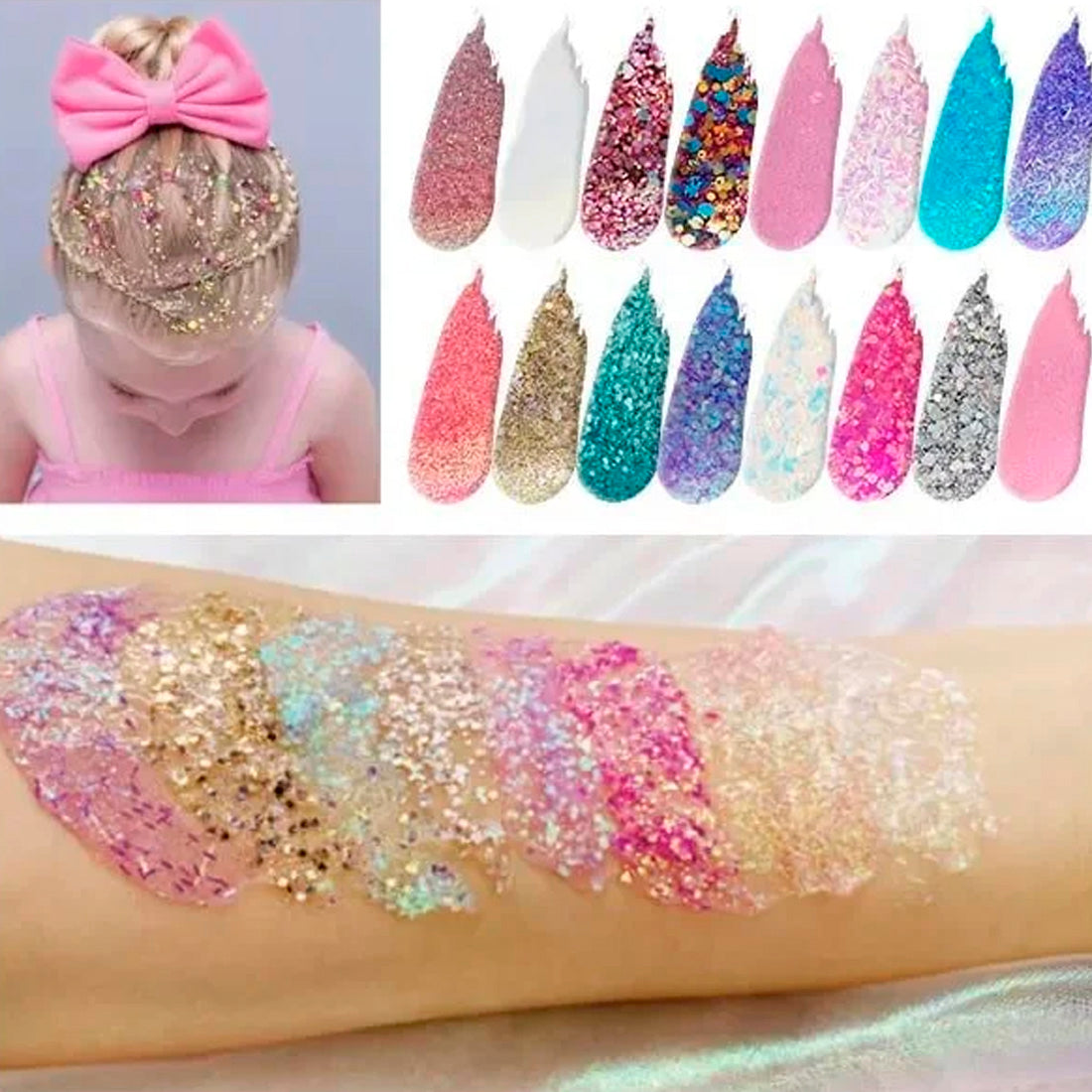 Lukky Vücut Için Parıltılı Pembe Jel