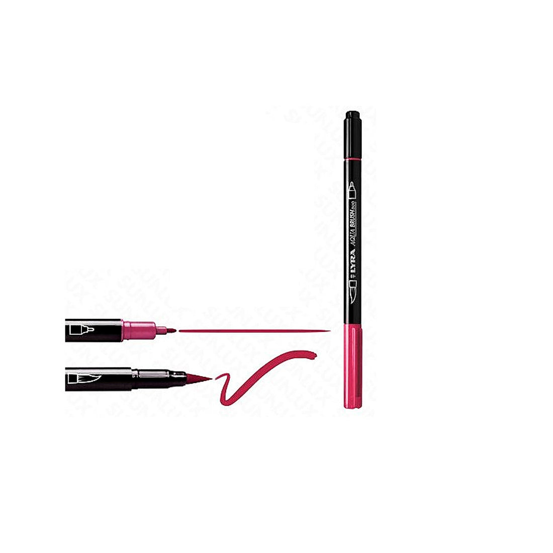 Lyra Aqua Brush Duo Marker - Yanık Karmin - Çift Uçlu Sanat ve Çizim Kalemi
