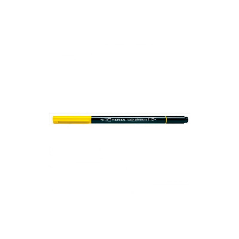 Lyra Aqua Brush Duo Marker - Açık Krom Sarı - Sanat Çizim ve Fırça Uçlu Marker Kalem