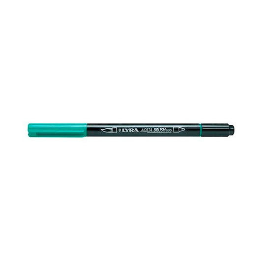 Lyra Aqua Brush Duo Marker - Night Green - Sanat, Çizim ve Fırça Uçlu Marker Kalem