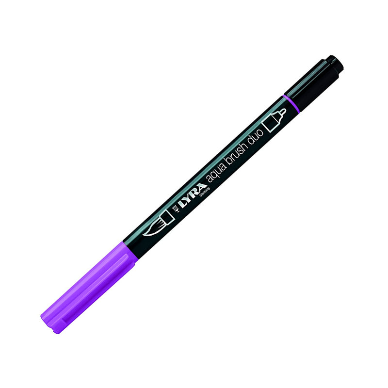 Lyra Aqua Brush Duo Marker Kırmızı Mor - Sanat Çizim ve Boyama Kalemi