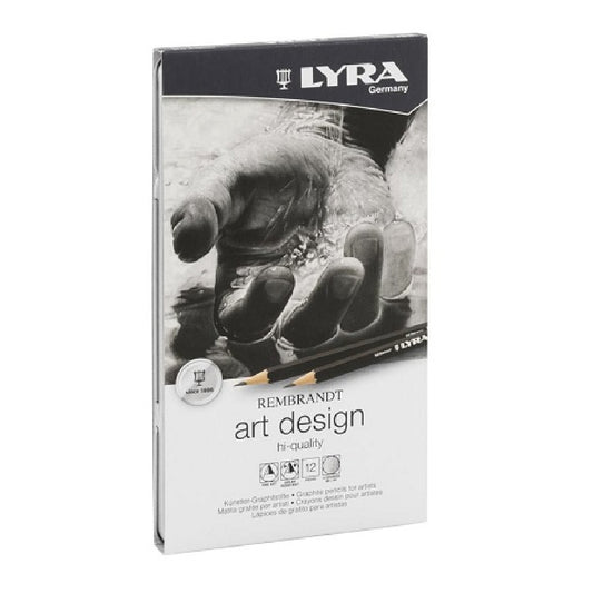 Lyra Art Design 12li Metal Kutu Dereceli Kalem - Sanatsal Çizim ve Eskiz Kalem Seti