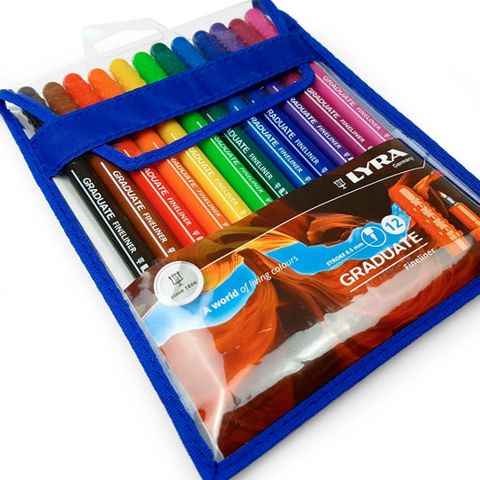 Lyra Graduate 12'li Fineliner Çizim Kalemi - Eskiz, Sanat ve Detay Çizimleri İçin