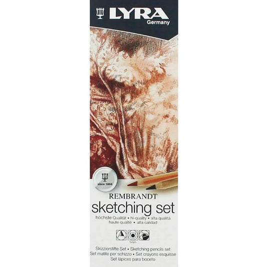 Lyra Rembrandt 6'lı Metal Kutu Eskiz Set - Sanatsal Çizim ve Resim Malzemeleri