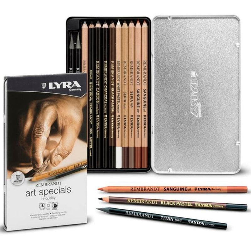 Lyra Rembrandt Art Specials 12'li Sketching Çizim Kalem Seti - Sanatsal Eskiz ve Profesyonel Çizim Kalemleri