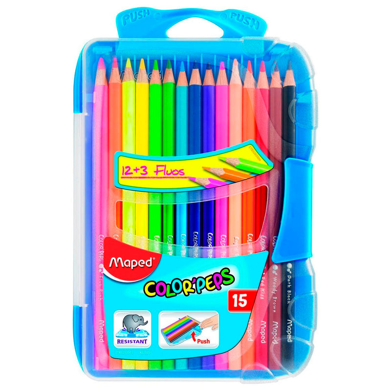 Maped Colorpeps 12'Li Kuru Boya Fluo 832035