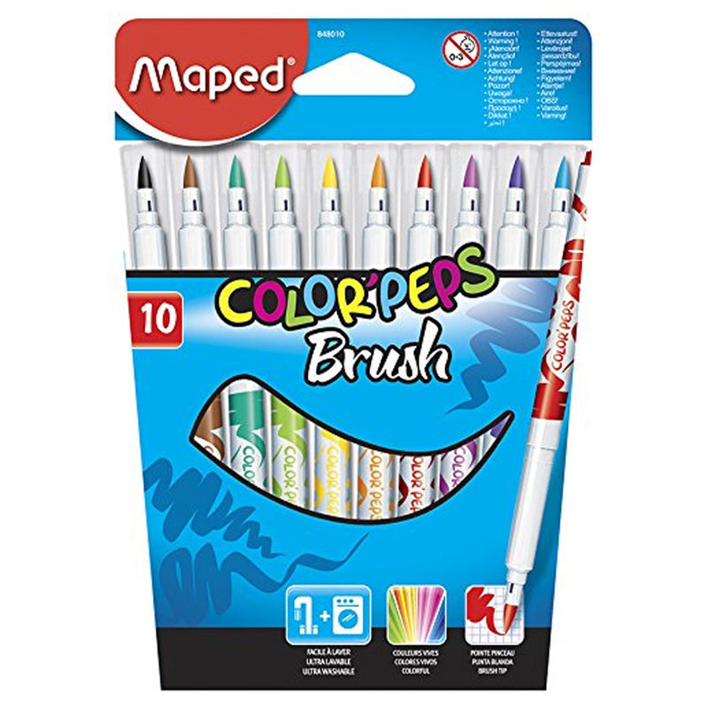Maped Colorpeps Brush 10'lu Keçeli Kalem 848010