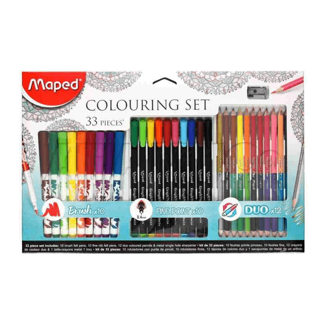 Maped Okul Seti 33'Lü (10'Lu Brush + 10'Lu Fineliner 12'Li Duo Boya)  897417