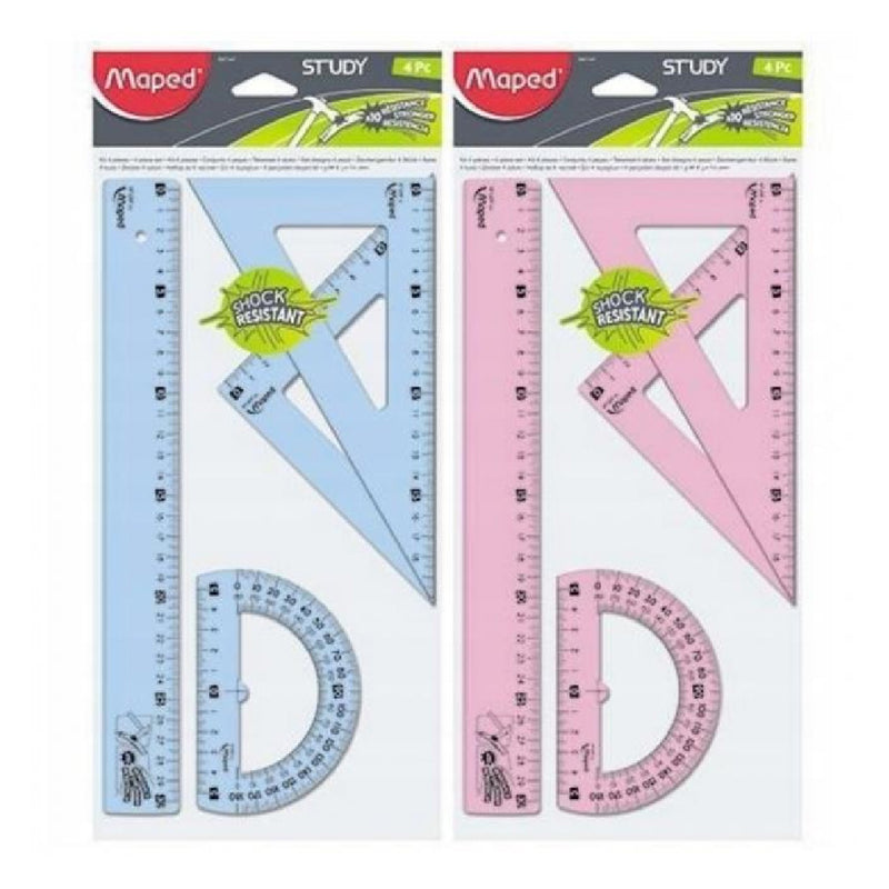 Maped Study Kırılmaz 4'Lü 30 Cm Çizim Seti 981701