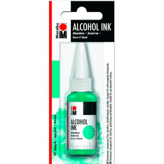 Marabu 20 ml Agua Yeşil Alkol Mürekkep - Sanat, Hobi ve Yaratıcı Çalışmalar İçin