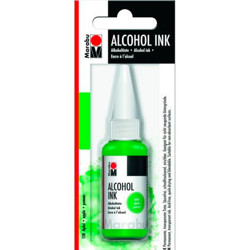 Marabu 20ml Apple Alkol Mürekkep - Sanatsal Hobi ve Yaratıcı Resim Malzemesi