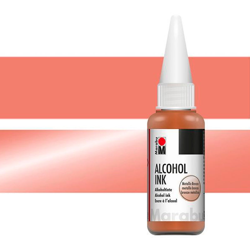 Marabu 20ml Metalik Bronz Alkol Mürekkep - Sanatsal Hobi ve Reçine Sanatı Boyası